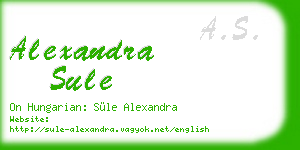 alexandra sule business card